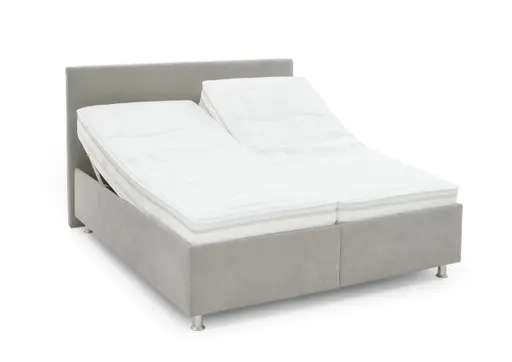 Polsterbett - Liegefläche ca. 180x200cm, Stoff, Grau