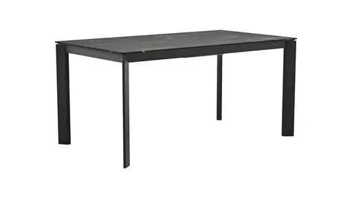 Esstisch Menosa - ausziehbar, LB ca. 160x90 cm, Laminat, Marmor schwarz