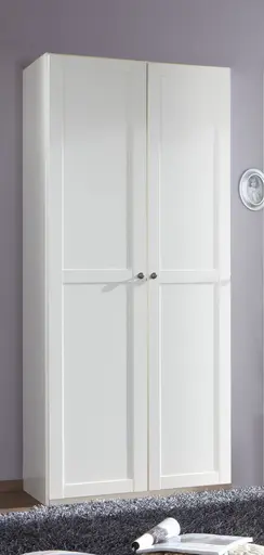 Drehtürenschrank- B ca. 90 cm, Weiß