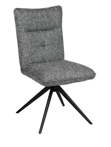Stuhl MARCIA - drehbar, Stoff, Grau