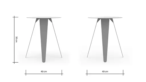 Beistelltisch Signe - BHT ca. 40x50x40 cm, Lack, Oxidrot