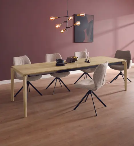 Esstisch Cambre - LB ca. 200 x 90 cm, ausziehbar, Eiche massiv