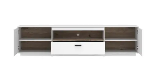 TV-Lowboard - B ca. 210 cm, Alpinweiß, Viking Eiche Nachbildung