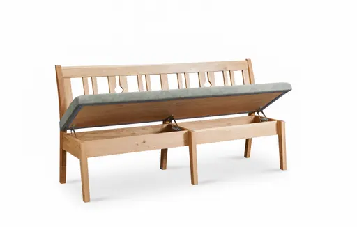 Polsterbank - mit Truhe, Breite ca. 180 cm, Polyester, Grün