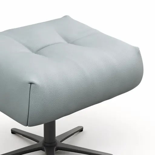 Hocker Terni - Sternfuss, Leder, Hellblau