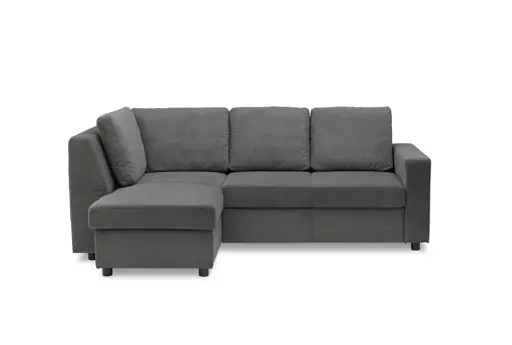Ecksofa PRO FLEXX - Ecke links, 2-Sitzer, Stoff, Steingrau