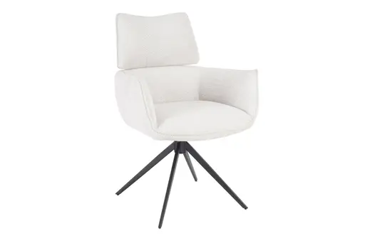 Armlehnstuhl MARGIT - drehbar, Stoff, Silberfarben