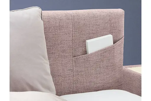 Boxspringbett- Liegefläche ca. 120x200 cm, Stoff, Hellrosa