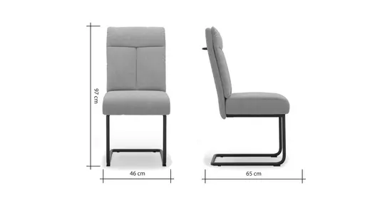 Freischwinger Ravina - Stoff, Creme