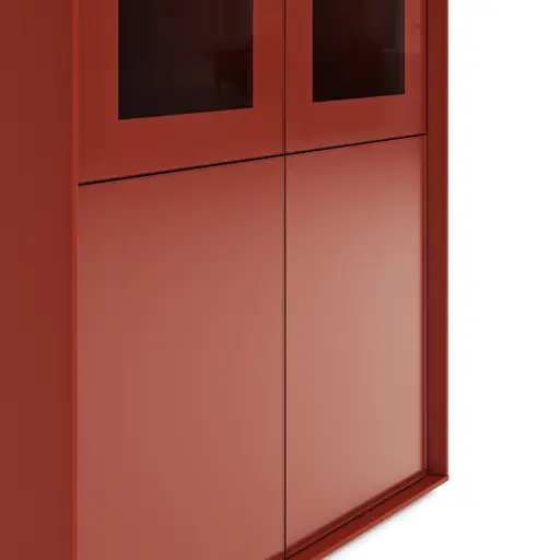 Vitrine Parano - Lack, Rot