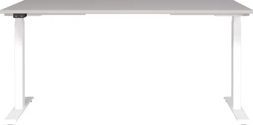 Schreibtisch GELI - höhenverstellbar, LB ca. 160x80 cm, Kaschmir, Weiß
