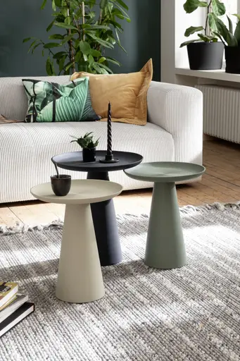 Beistelltisch Svala Large - Aluminium, Altrosa