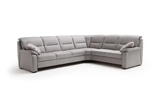 Ecksofa - 3-Sitzer mit Ecke rechts, Stoff, Grau