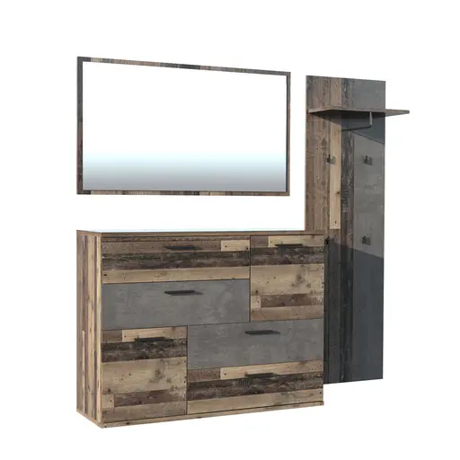 Kommode FADIA - Old Wood Vintage Dekor, Betonoptik