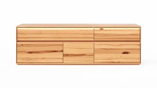 Mediaboard Hillsboro - inkl. Beleuchtung, Buche/Kernbuche natur, geölt