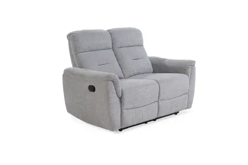 Sofa - 2-Sitzer, Relaxfunktion, Chenille, Hellgrau