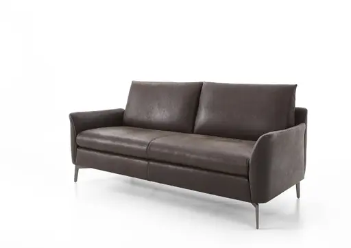Sofa - 2-Sitzer, Leder, Braun