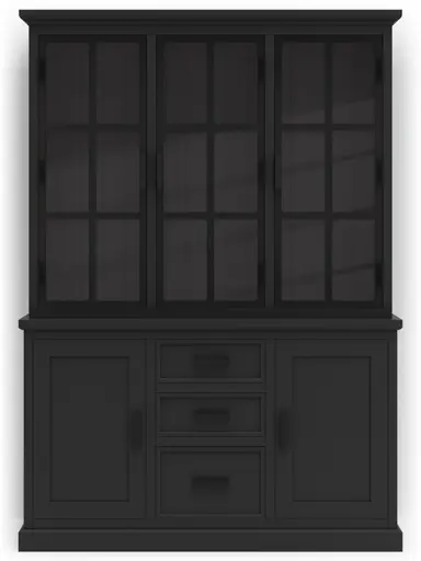 Buffetschrank Litchfield Metal - Graphit, Non-Antique / Metal, Black