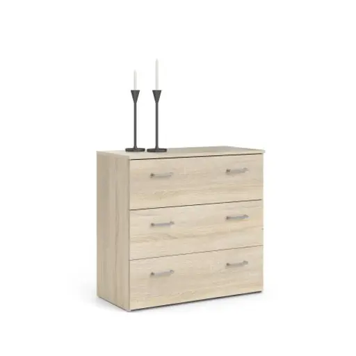 Kommode - B ca. 74 cm, Eiche Struktur Nachbildung