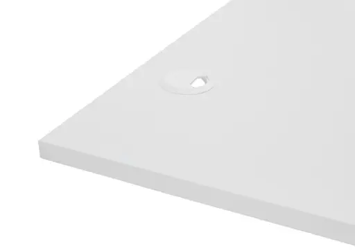 Eckschreibtisch - höhenverstellbar, LB ca. 185x77 cm, Weiß