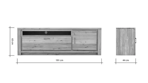 Lowboard Farmingdale - Eiche massiv, natur geölt
