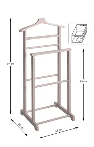 Herrendiener - B/H/T ca. 48x97x36 cm, Kaschmir