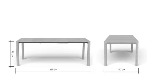 Esstisch 3400 - ausziehbar, LB ca. 220x100cm, Asteiche massiv