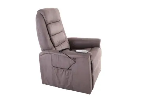 TV-Sessel MYRON - Aufstehhilfe, Relaxfunktion, Stoff, Braun