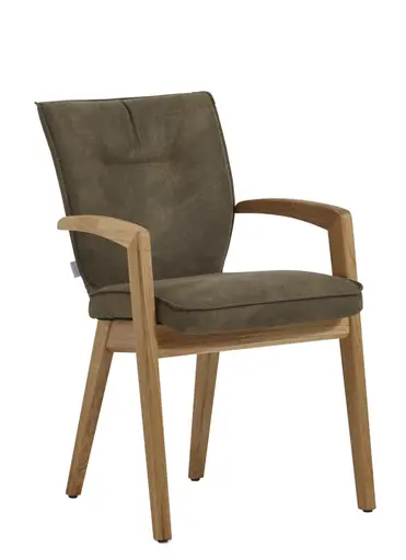 Armlehnstuhl Wilshere - Stoff, Dunkelgrün