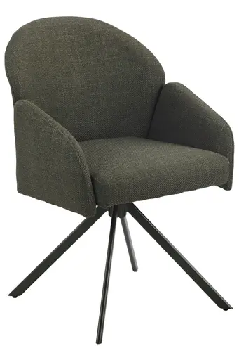 Armlehnstuhl - drehbar, Stoff, Grün
