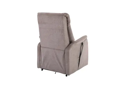 TV-Sessel MALEK - Aufstehhilfe, Relaxfunktion, Kopfteilverstellung, Stoff, Hellbraun