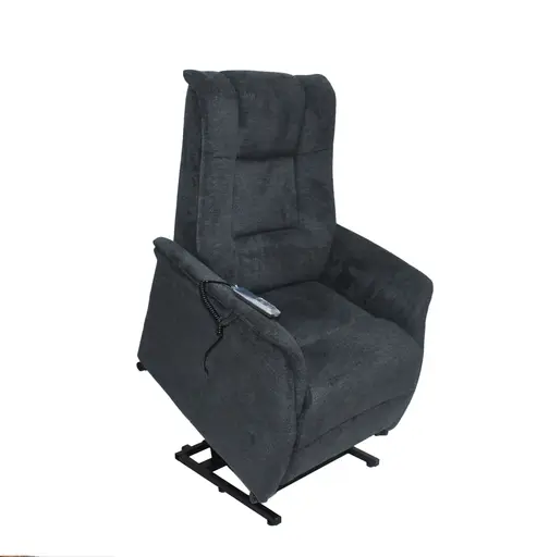 TV-Sessel MIKALA - Aufstehhilfe, Relaxfunktion, Kopfteilverstellung, Stoff, Schwarz