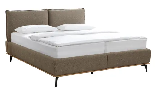 Polsterbett EM Samana - Liegefläche ca. 180x200 cm, Stoff, braun