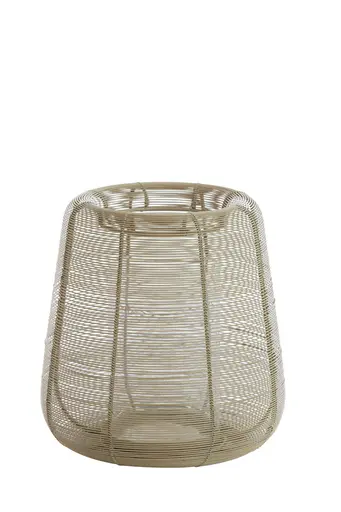 Deko-Windlicht - DH ca. 28x29 cm, Sandfarben