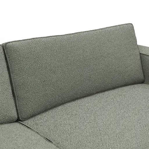 Ecksofa Lilaia - 1,5-Sitzer Tief, Ecke, 2-Sitzer rechts, Stoff, Olivgrün