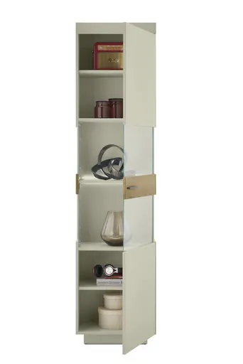 Vitrine - mit Beleuchtung, B ca. 50 cm, Kaschmir, Coast Evoke Eiche Nachbildung