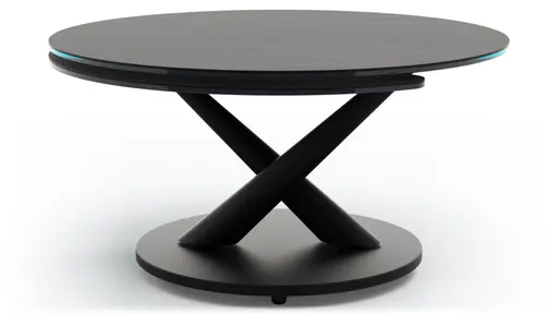 Couchtisch Spessa - LB ca. 128x80 cm, drehbar, Keramik, Anthrazit