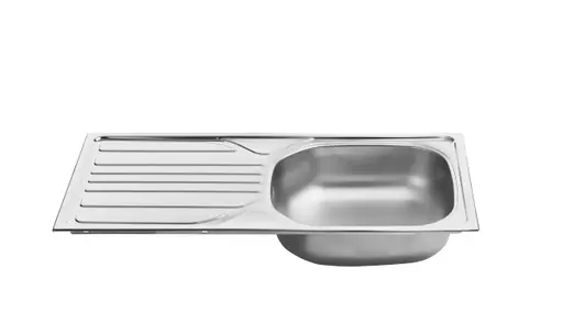 Küchenblock- inkl. E-Geräte, B ca. 260 cm, Weiß Matt, Eiche Dekor