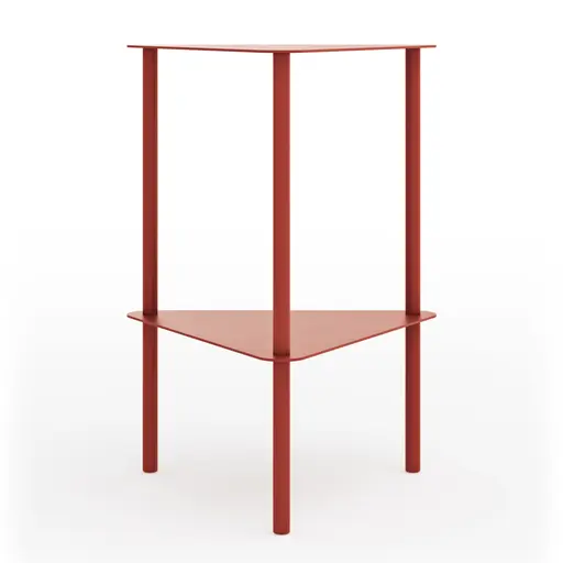 Beistelltisch Dagny - BHT ca. 40x55x40 cm, Dreieckig, Metall, Camparirot