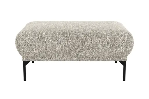 Hocker Joana - LB. ca. 100x73 cm, Stoff, Beige