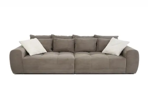 Megasofa JANNI - 3-Sitzer, Stoff, Taupe