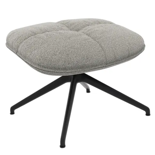 Hocker Unn - Stoff, Hellgrau