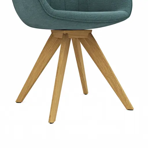 Polsterstuhl Dinner - Stoff, Hellblau