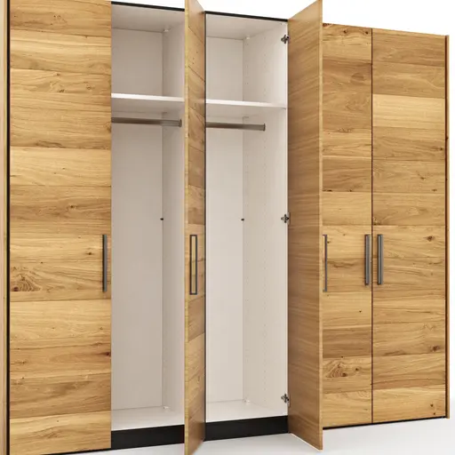 Drehtürenschrank Colorado - B ca. 256 cm, Wildeichefurnier natur