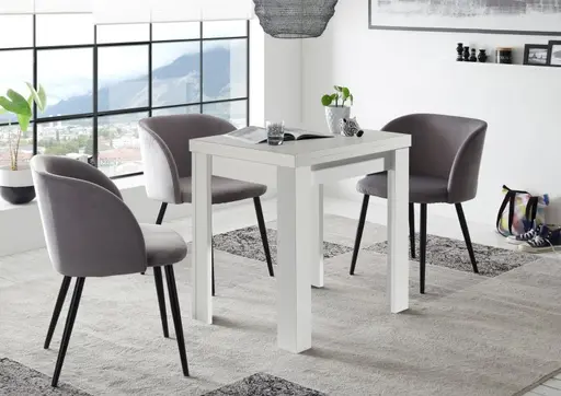 Esstisch - ausziehbar, LB ca. 80x60 cm, Weiß