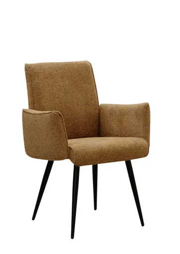 Armlehnstuhl EM Vari - Stoff, braun