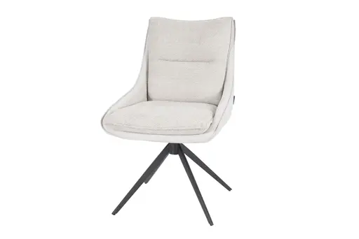 Stuhl MANDY - drehbar, Stoff, Silbergrau