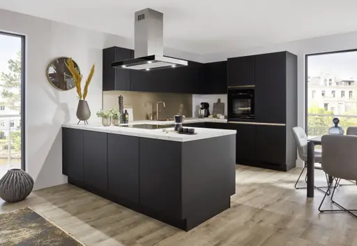 L-Küche 33.170 2 325, schwarz premium matt