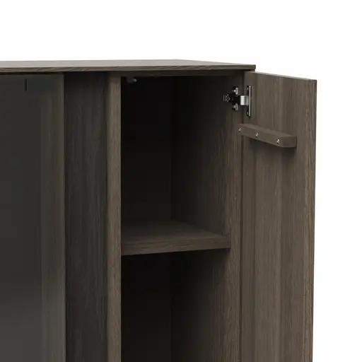 Highboard Saratoga - Buche massiv, silbergrau geölt