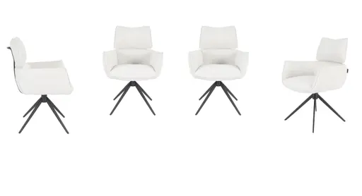 Armlehnstuhl MARGIT - drehbar, Stoff, Silberfarben